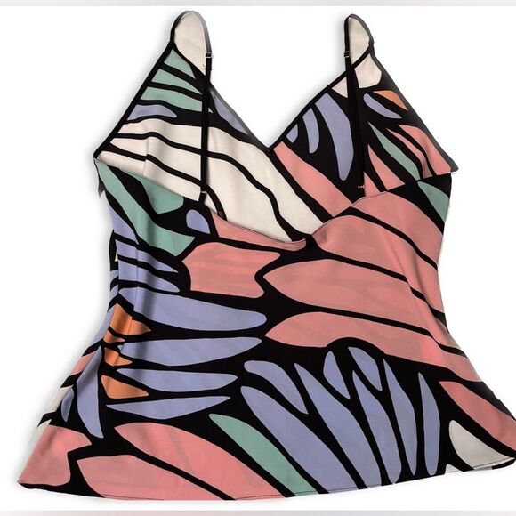 Natori Papillon Cami Top Multicolor Butterfly Print Adjustable Straps  – Medium - Picture 3 of 6